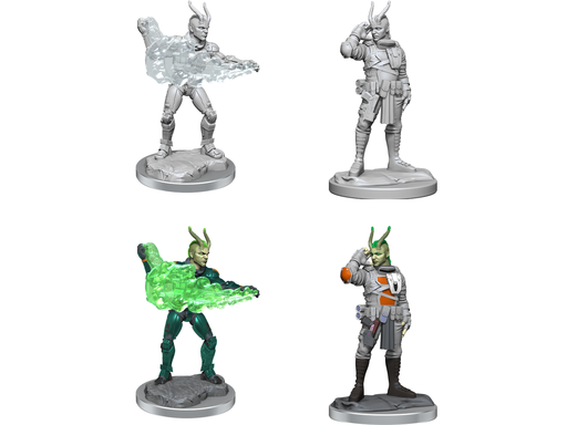 Role Playing Games Paizo - Starfinder - Unpainted Miniatures - Deep Cuts - Lashunta Technomancer Male - 90501 - Cardboard Memories Inc.