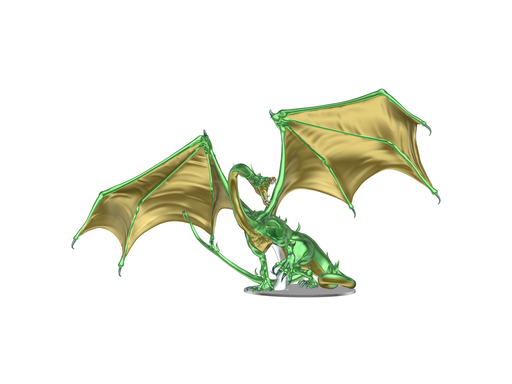 Role Playing Games Wizards of the Coast - Dungeons and Dragons - Icons of the Realms - Adult Emerald Dragon - Cardboard Memories Inc.