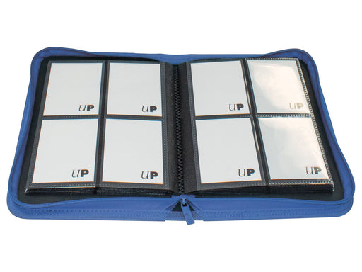 Supplies Ultra Pro - 4 Pocket Zip Binder Pro - Vivid - Blue - Cardboard Memories Inc.
