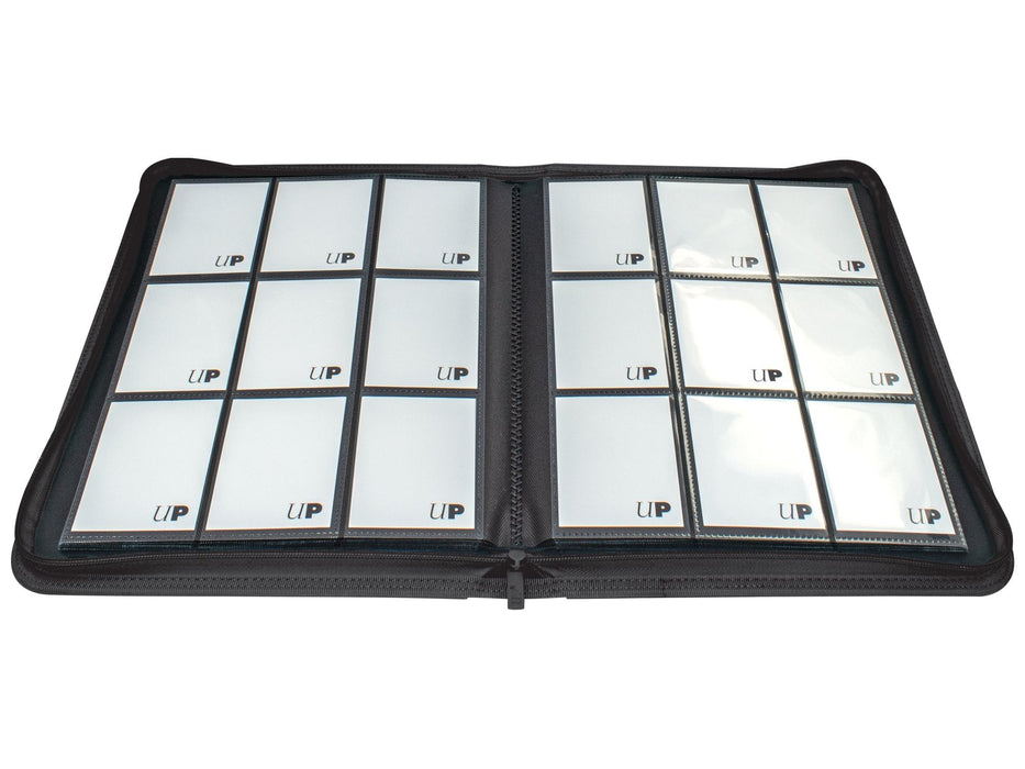 Supplies Ultra Pro - 9 Pocket Zip Binder Pro - Vivid - Black - Cardboard Memories Inc.