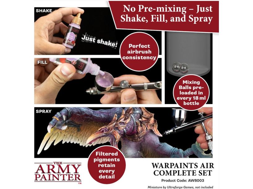 Paints and Paint Accessories Army Painter - Warpaints - Air Complete Set - Cardboard Memories Inc.