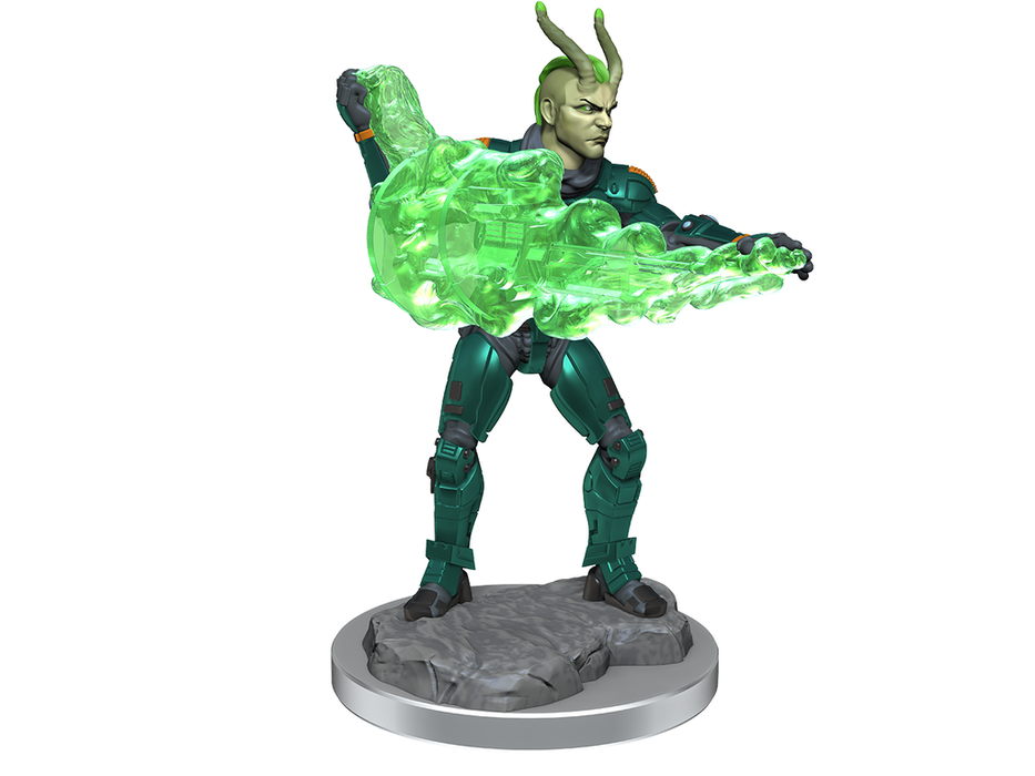 Role Playing Games Paizo - Starfinder - Unpainted Miniatures - Deep Cuts - Lashunta Technomancer Male - 90501 - Cardboard Memories Inc.