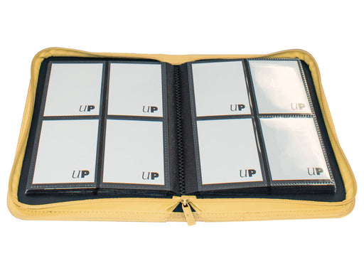 Supplies Ultra Pro - 4 Pocket Zip Binder Pro - Vivid - Yellow - Cardboard Memories Inc.