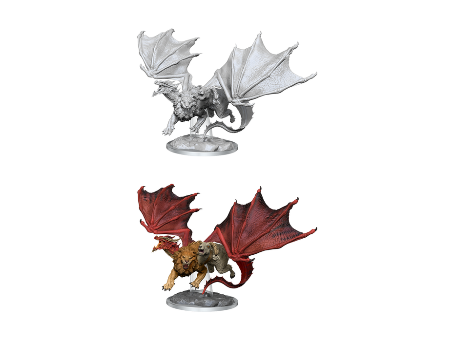 Role Playing Games Wizkids - Dungeons and Dragons - Unpainted Miniature - Nolzurs Marvellous Miniatures - Chimera - 90424 - Cardboard Memories Inc.