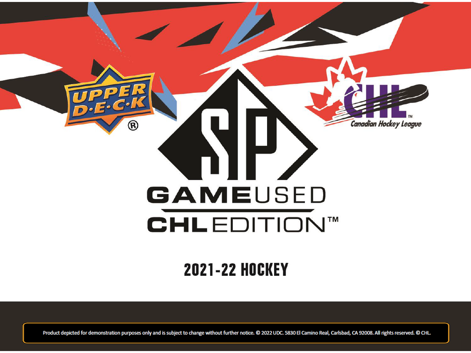 Sports Cards Upper Deck - 2021-22 - Hockey - SP Game Used - CHL Edition - Hobby Box - Cardboard Memories Inc.