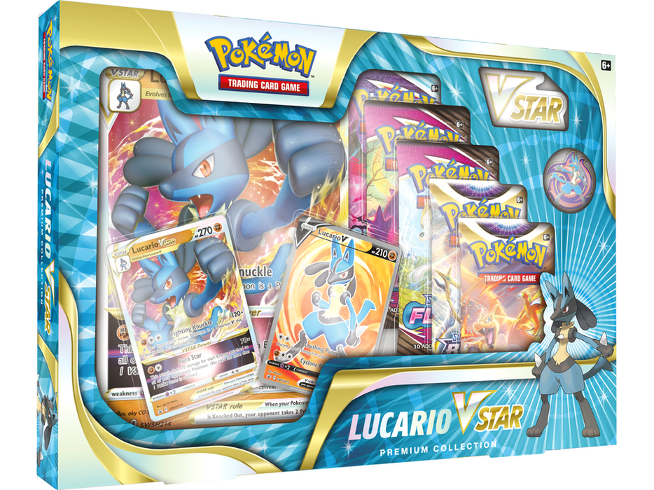 Trading Card Games Pokemon - 2022 - VStar Lucario - Premium Collection Box - Cardboard Memories Inc.