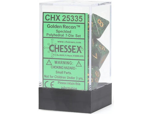 Dice Chessex Dice - Speckled Golden Recon - Set of 7 - CHX 25335 - Cardboard Memories Inc.