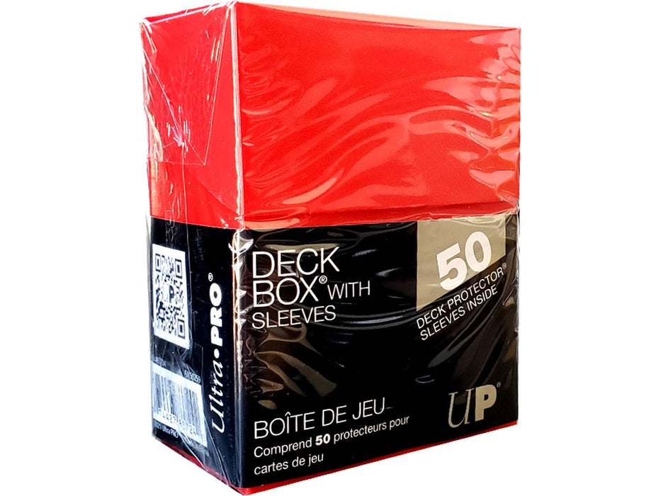 Supplies Ultra Pro - Deck Box with 50ct Sleeves - Red - Cardboard Memories Inc.