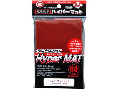 Supplies KMC Card Barrier - Standard Size - Hyper Matte Red- 80ct - Cardboard Memories Inc.