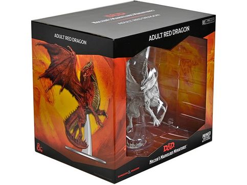 Role Playing Games Wizkids - Dungeons and Dragons - Unpainted Miniature - Nolzurs Marvellous Miniatures - Adult Red Dragon - Cardboard Memories Inc.