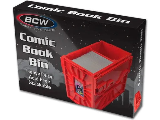 Comic Supplies BCW - Short Comic Book Bin - Red - Cardboard Memories Inc.