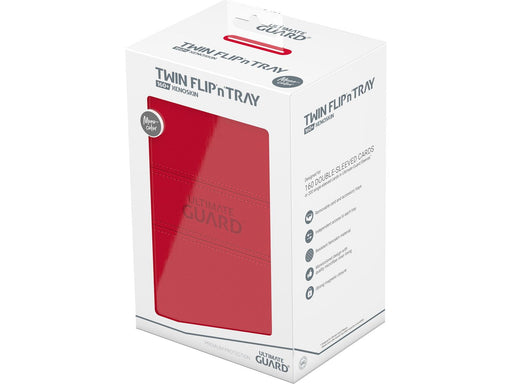 Supplies Ultimate Guard - Twin Flip N Tray Xenoskin - Monocolor Red - 160 - Cardboard Memories Inc.