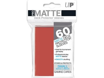 Supplies Ultra Pro - Deck Protectors - Small Yu-Gi-Oh! Size - 60 Count Pro-Matte - Red - Cardboard Memories Inc.