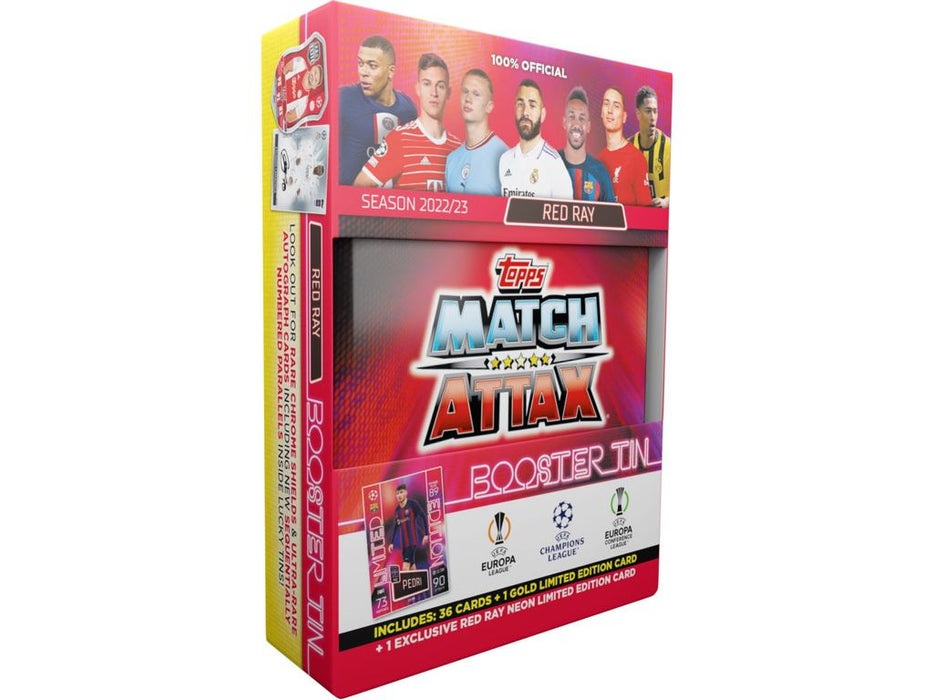 Sports Cards Topps - 2022/23 - Soccer - UEFA Champions League Match Attax - Booster Tin - Red Ray - Cardboard Memories Inc.