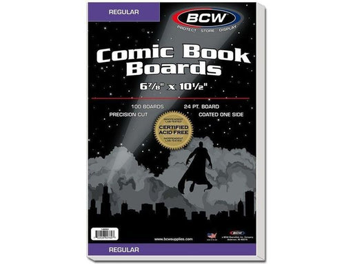 Comic Supplies BCW - Regular Comic Book Boards - Package of 100 - Cardboard Memories Inc.