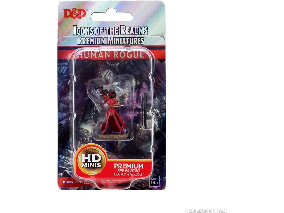 Role Playing Games Wizards of the Coast - Dungeons and Dragons - Icons of the Realms - Female Human Rogue - Premium Figure - 93032 - Cardboard Memories Inc.