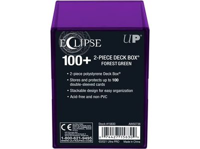 Supplies Ultra Pro - Eclipse - 2 Piece Box - 100 Count - Royal Purple - Cardboard Memories Inc.
