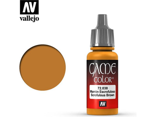 Paints and Paint Accessories Acrylicos Vallejo - Scrofulous Brown - 72 038 - Cardboard Memories Inc.