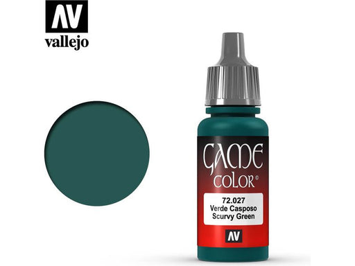 Paints and Paint Accessories Acrylicos Vallejo - Scurvy Green - 72 027 - Cardboard Memories Inc.