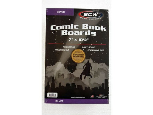 Comic Supplies BCW - Silver Comic Boards - Package of 100 - Cardboard Memories Inc.