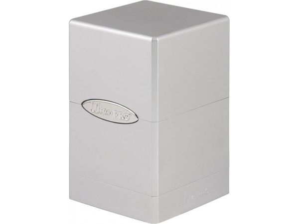 Supplies Ultra Pro - Radiant Satin Tower Deck Box - Silver - Cardboard Memories Inc.