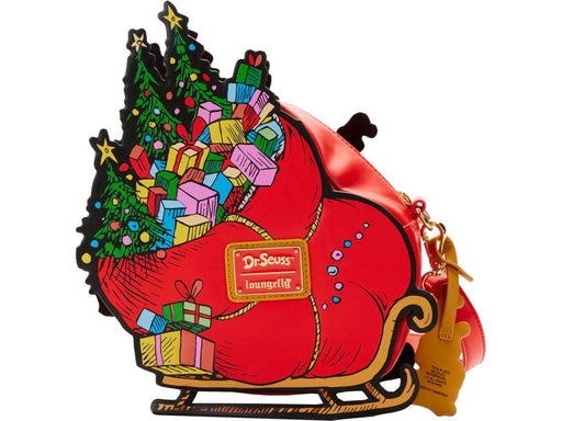 Supplies Loungefly - Dr Seuss - Grinch on Sleigh - Crossbody Bag - Cardboard Memories Inc.