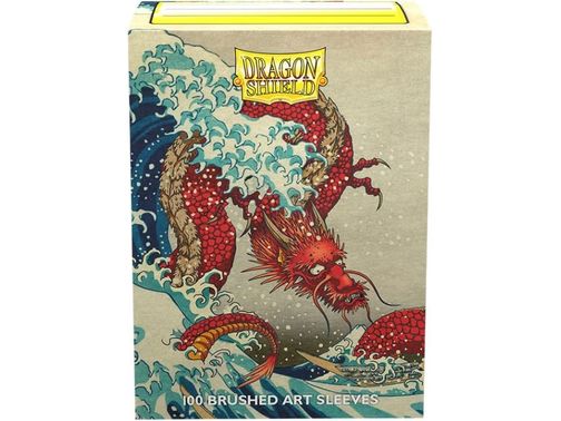 Supplies Arcane Tinmen - Dragon Shield Sleeves - Brushed Art Great Wave - Cardboard Memories Inc.