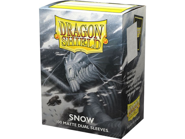 Supplies Arcane Tinmen - Dragon Shield Dual Sleeves - Standard Size - Matte - Snow - Package of 100 - Cardboard Memories Inc.