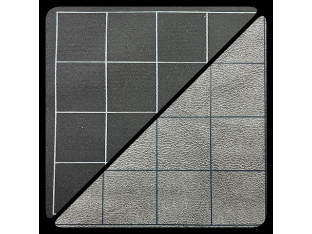 Role Playing Games Chessex - Reversible Megamat - 1'' Square Black-Grey (26"X23.5") - Cardboard Memories Inc.
