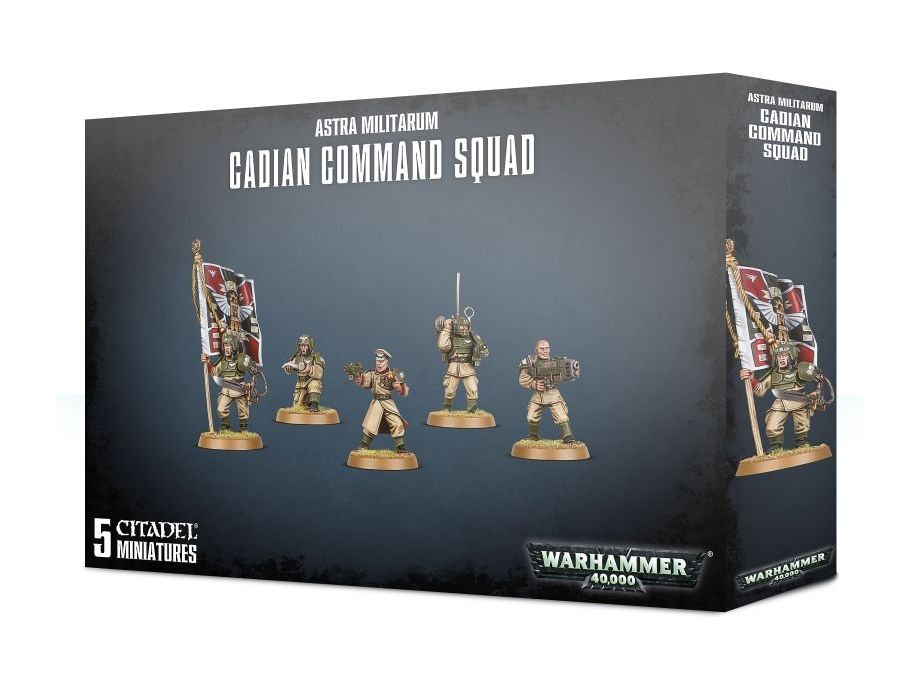 Collectible Miniature Games Games Workshop - Warhammer 40K - Astra Militarum - Cadian Command Squad - 47-09 - Cardboard Memories Inc.