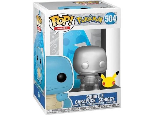 Action Figures and Toys POP! - Games - Pokemon - Squirtle (Metallic) - Cardboard Memories Inc.