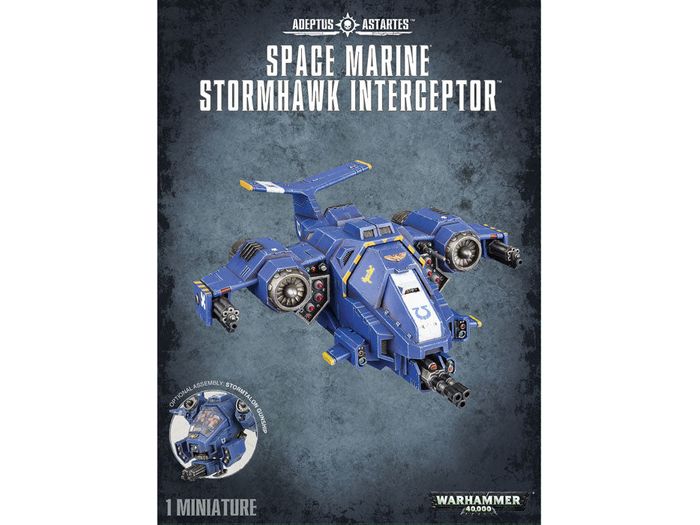 Collectible Miniature Games Games Workshop - Warhammer 40K - Space Marines - Stormhawk Interceptor - 48-42 - Cardboard Memories Inc.