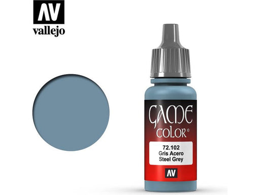 Paints and Paint Accessories Acrylicos Vallejo - Steel Grey - 72 102 - Cardboard Memories Inc.
