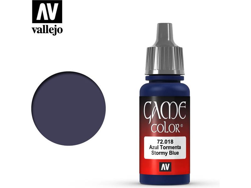 Paints and Paint Accessories Acrylicos Vallejo - Stormy Blue - 72 018 - Cardboard Memories Inc.