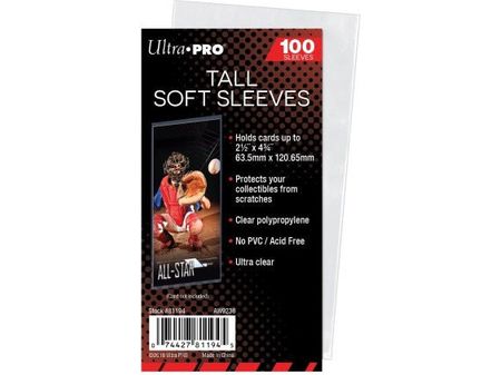 Supplies Ultra Pro - Tall Soft Sleeves - Cardboard Memories Inc.