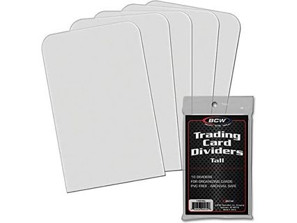 Supplies BCW - Card Dividers - Tall - 10 Pack - Cardboard Memories Inc.
