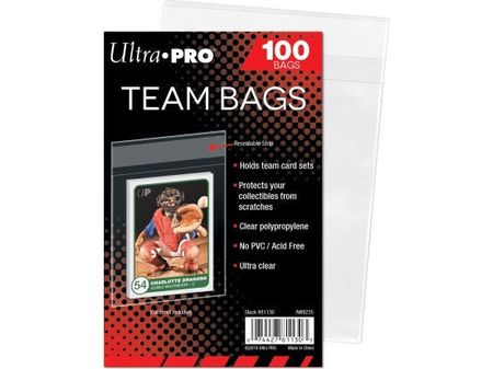 Supplies Ultra Pro - Team Bags Package of 100 - Cardboard Memories Inc.