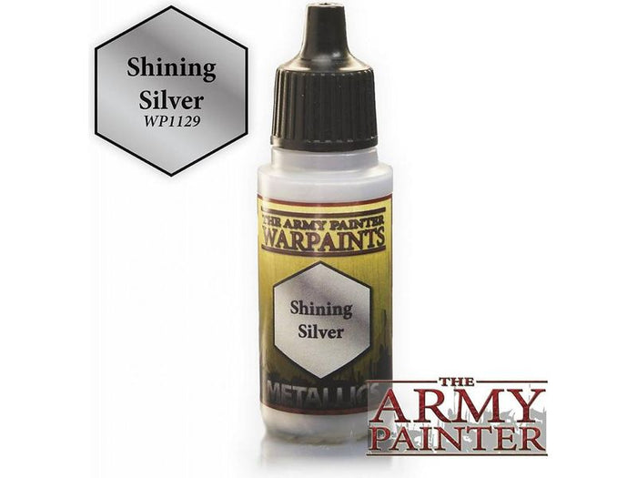 Paints and Paint Accessories Army Painter - Warpaints - Shining Silver - WP1129 - Cardboard Memories Inc.