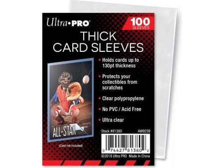 Supplies Ultra Pro - Soft Sleeves - Thick Card Sleeves 130pt - Cardboard Memories Inc.