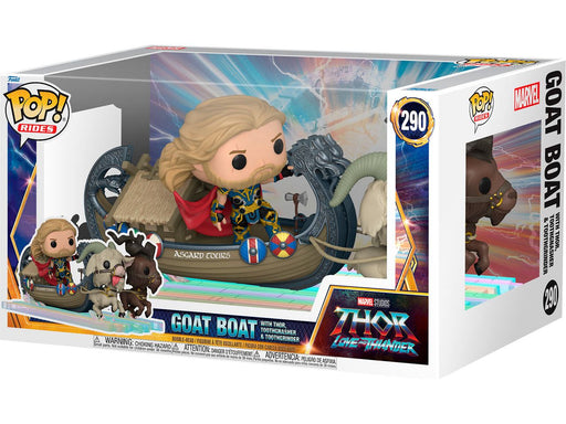Action Figures and Toys POP! - Rides - Marvel - Thor - Love and Thunder - Goat Boat with Thor - Cardboard Memories Inc.