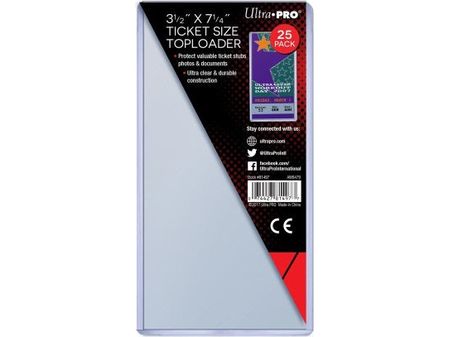 Supplies Ultra Pro - Top Loaders - 3-1/2" x 7-1/4" (88.9 mm x 184.15 mm) - Ticket Sized - Cardboard Memories Inc.