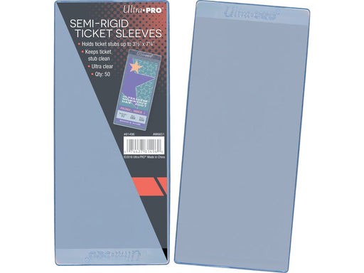 Supplies Ultra Pro - Top Loaders - Semi-Rigid Ticket Holder - Package of 50 - Cardboard Memories Inc.