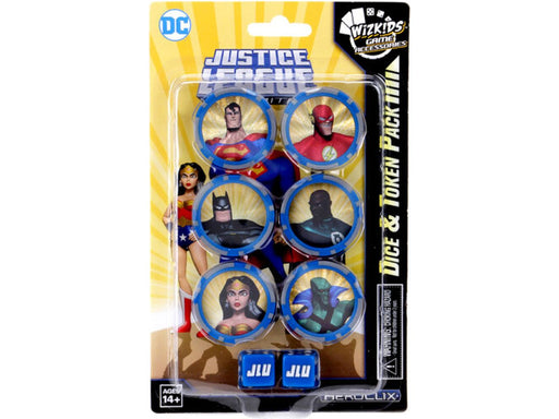 Collectible Miniature Games Wizkids - DC - HeroClix - Justice League Unlimited - Dice and Token - Cardboard Memories Inc.