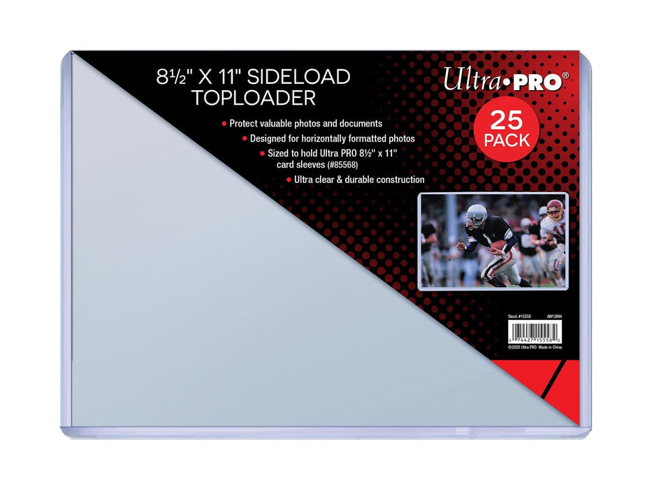Supplies Ultra Pro - Top Loaders - 8 1/2 x 11 Sideloading Toploaders - Cardboard Memories Inc.