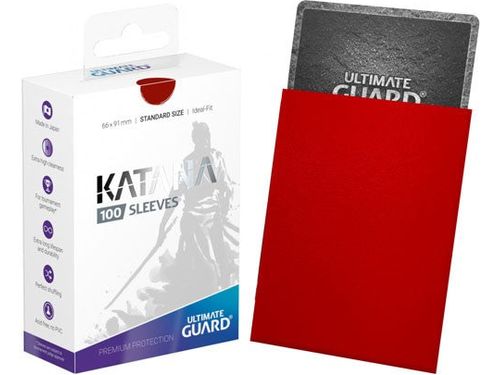 Ultimate Guard - Katana Sleeves - Standard - Red Cardboard Memories Inc. Ultimate Guard - Katana Sleeves - Standard - Red Cardboard Memories Inc.