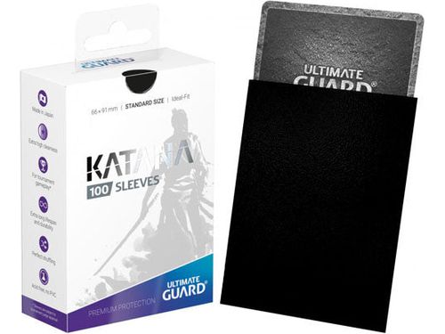 Supplies Ultimate Guard - Katana Sleeves - Standard - Black - Cardboard Memories Inc.