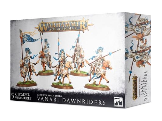 Collectible Miniature Games Games Workshop - Warhammer Age of Sigmar - Lumineth Realm-Lords - Vanari Dawnriders - 87-60 - Cardboard Memories Inc.