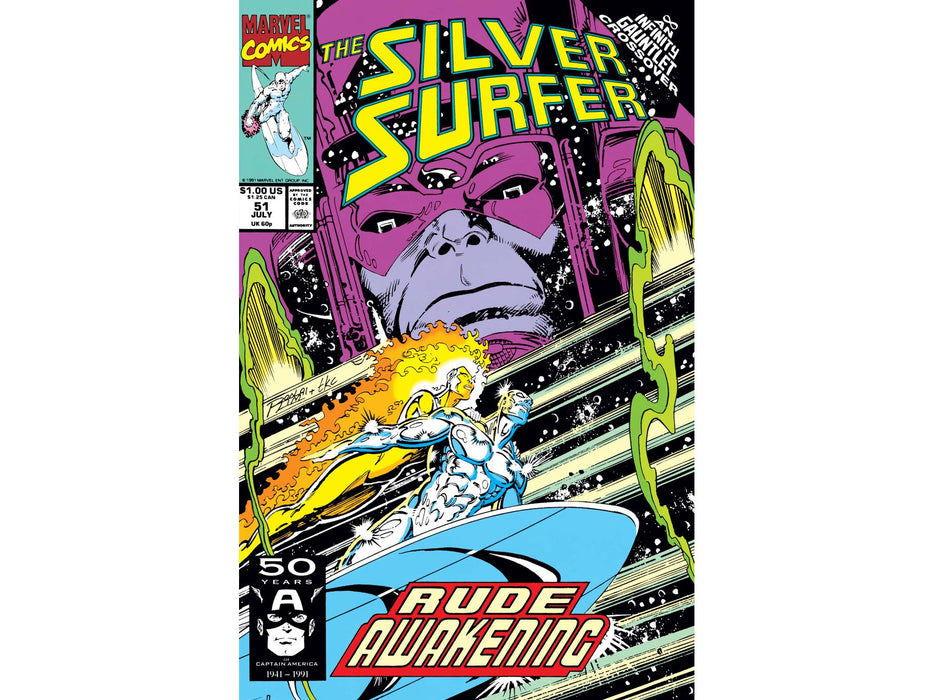 Comic Books Marvel Comics - Silver Surfer (1987 2nd Series) 051 (Cond. FN/VF) - 12987 - Cardboard Memories Inc.
