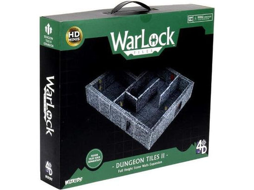 Role Playing Games Wizkids - 4D Tiles - Warlock Dungeon Tiles II: Full Height Stone Walls - Expansion - Cardboard Memories Inc.
