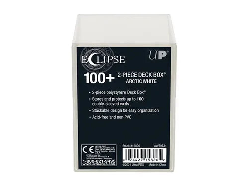Supplies Ultra Pro - Eclipse - 2 Piece Box - 100 Count - Arctic White - Cardboard Memories Inc.